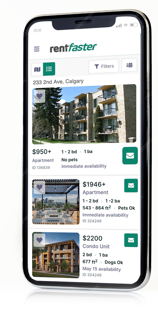 Rentfaster Mobile Website